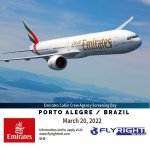 A seleção da Companhia Aérea Emirates Airlines acontecerá na Escola Salgado Filho no dia 20/03. As inscrições devem ser realizadas através do site: https://flyrightintl.com/